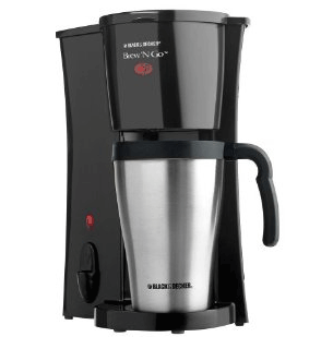 Black & Decker Brew n Go Personal Coffee Maker + Travel Mug - USD 14.99 shipped - Happy Money Saver