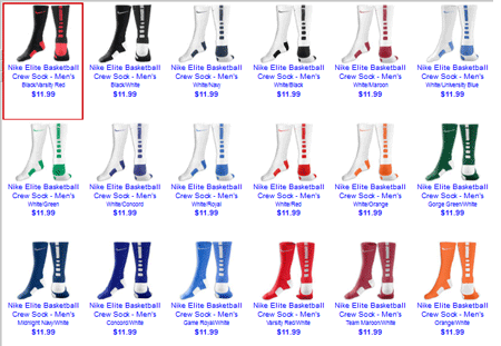 different types of nike socks