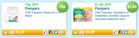 Pampers money off coupons