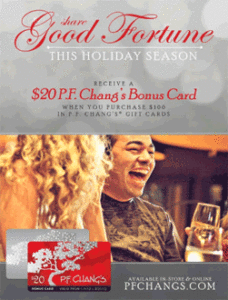Where Can I Buy Pf Chang Gift Cards - pf chang s 20 bonus gift card w 100 gift card purchase happy money saver Where Can I Buy Pf Chang Gift Cards - pf chang s 20 bonus gift card w 100 gift card purchase happy money saver