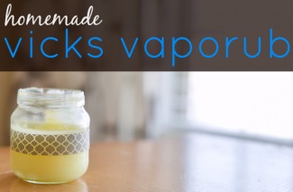 Make your own Vicks Vaporub. Super quicky and easy and only uses 3 ingredients! Works just as well as the Vicks but doesn't have petroleum or turpentine. So much safer.