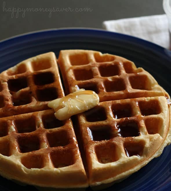 Waffles don't have to take forever to make and be only on the weekends! You can have delicious waffles ready to go with this awesome freezer recipe! 