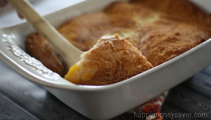 The Best Peach Cobbler Recipe ever. Great balance of flavors with a buttery crust, a sweet soft center and juicy tart peaches. It's Just like Andy's Cafe.