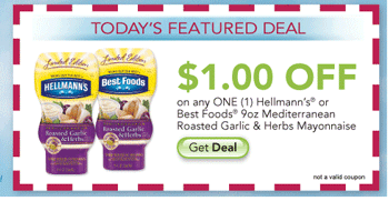 $1/1 Hellman's or Best Foods Mayonnaise Printable coupon | Happy Money ...