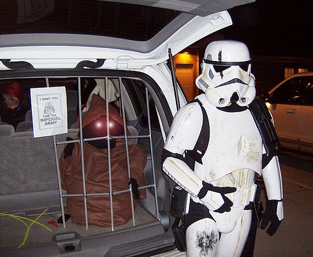 Star wards storm trooper trunk idea.