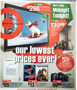 Target ad for Black Friday 2011.