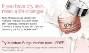 Enter to Win Clinique Moisture Surge Intense Mini Sample - Happy Money Saver