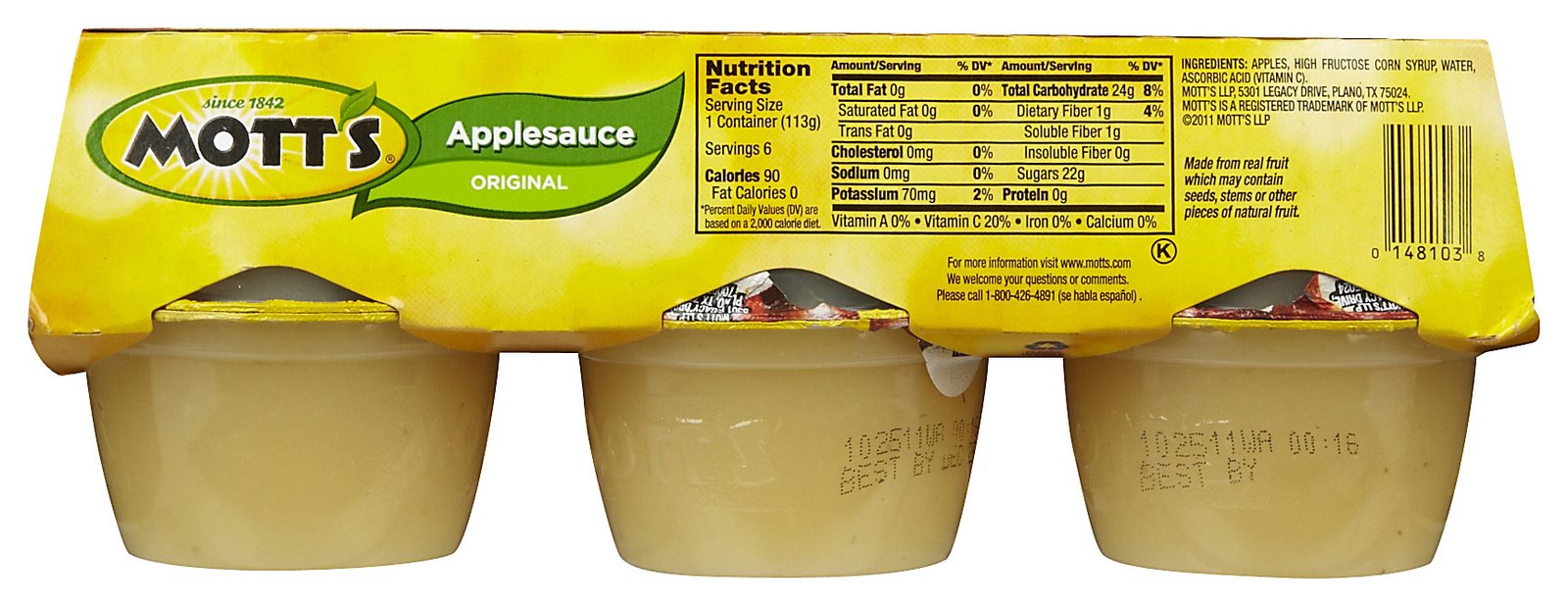 Motts Unsweetened Applesauce Nutrition Information NutritionWalls