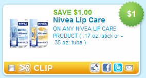 $1/1 Nivea Lip Care coupon - Happy Money Saver