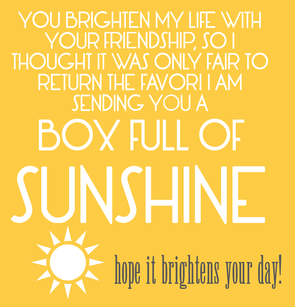 Send A Box Of Sunshine To Brighten Someone S Day