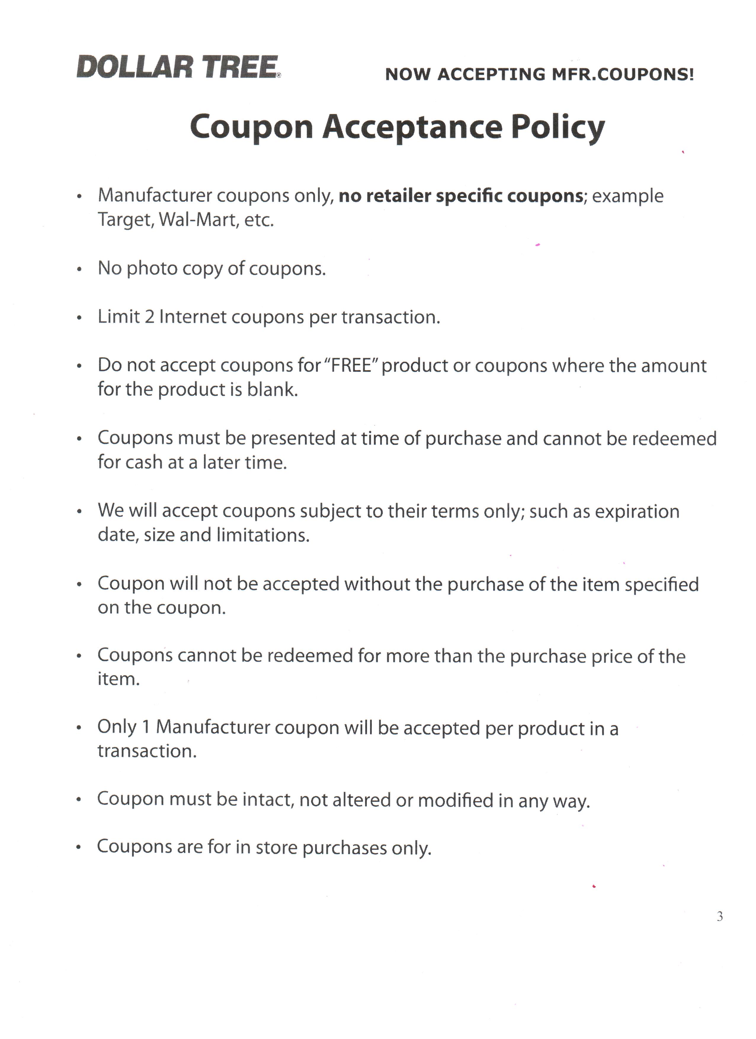 Dollar Tree Corporate Coupon Policy And Coupon Deals Happy Money Saver