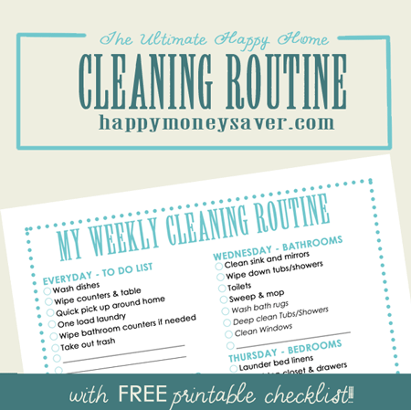 ORGANIZING: Best Cleaning Routine Plus FREE Printable Checklist