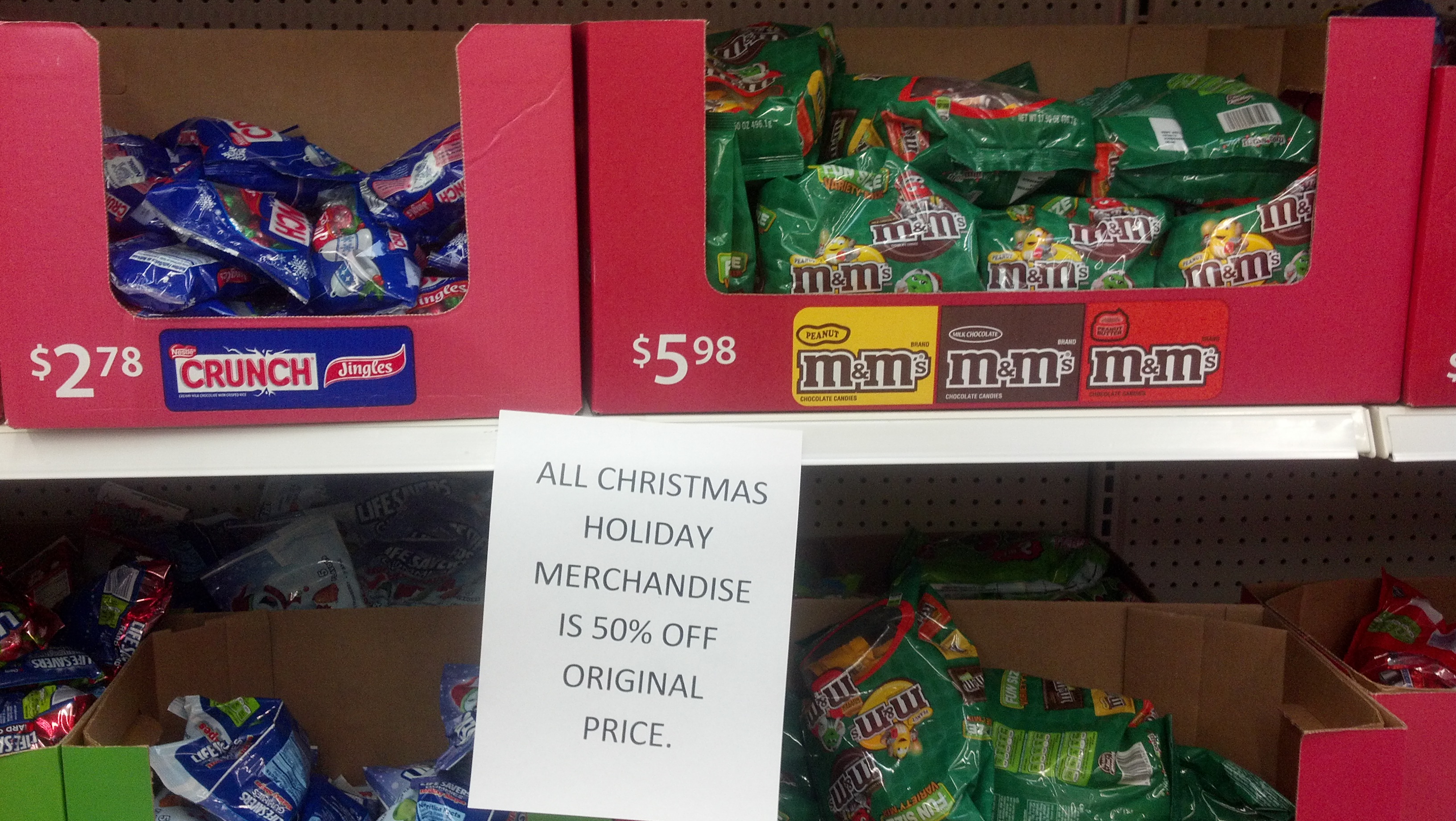 *Wow* Holiday Candy 50% at Walmart, even better with coupons!  Happy Money Saver