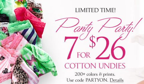 victoria code secret friday black promo $26 for Victoria's Cotton Panties get ( 2 Secret:  7