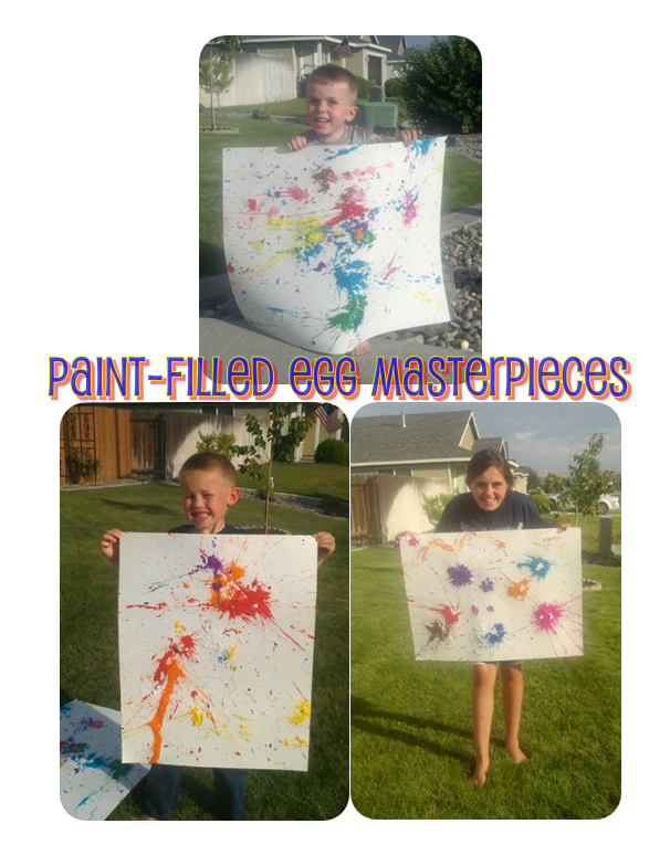 Summer Fun Activities on a Budget for Kids | Paint Filled Egg Masterpeices