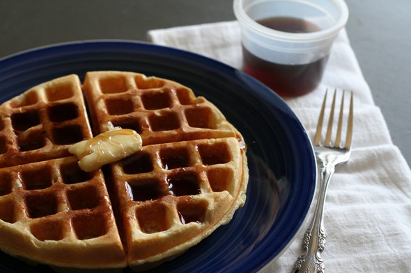 Sweet Milk Waffle Recipe - so delicious and easy to make. Nothing tastes better than from Scratch! happymoneysaver.com
