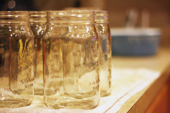 clean canning jars
