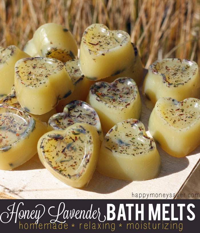 Honey Lavender Homemade Relaxing Bath Melts - Only costs $0.20 each to make!! 