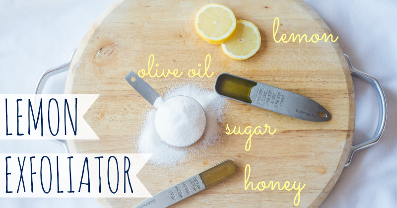 Easy homemade anti-aging face exfoliator. Everything I need is already in the cupboard!