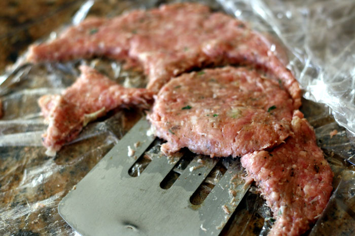 Make ahead homemade frozen sausage patties!- Recipe is easy, delicious and will make for a nice protein filled breakfast!