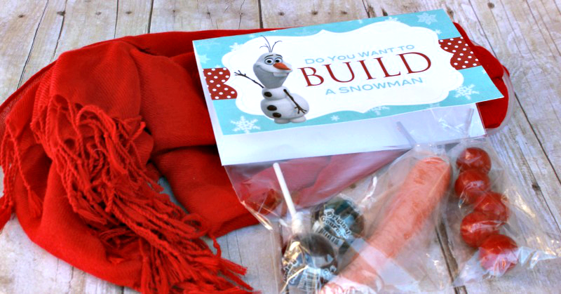 Give someone you care about a snowman kit to cheer them up! A great idea for neighbor gifts. #happythoughts #winter #christmasneighborgifts