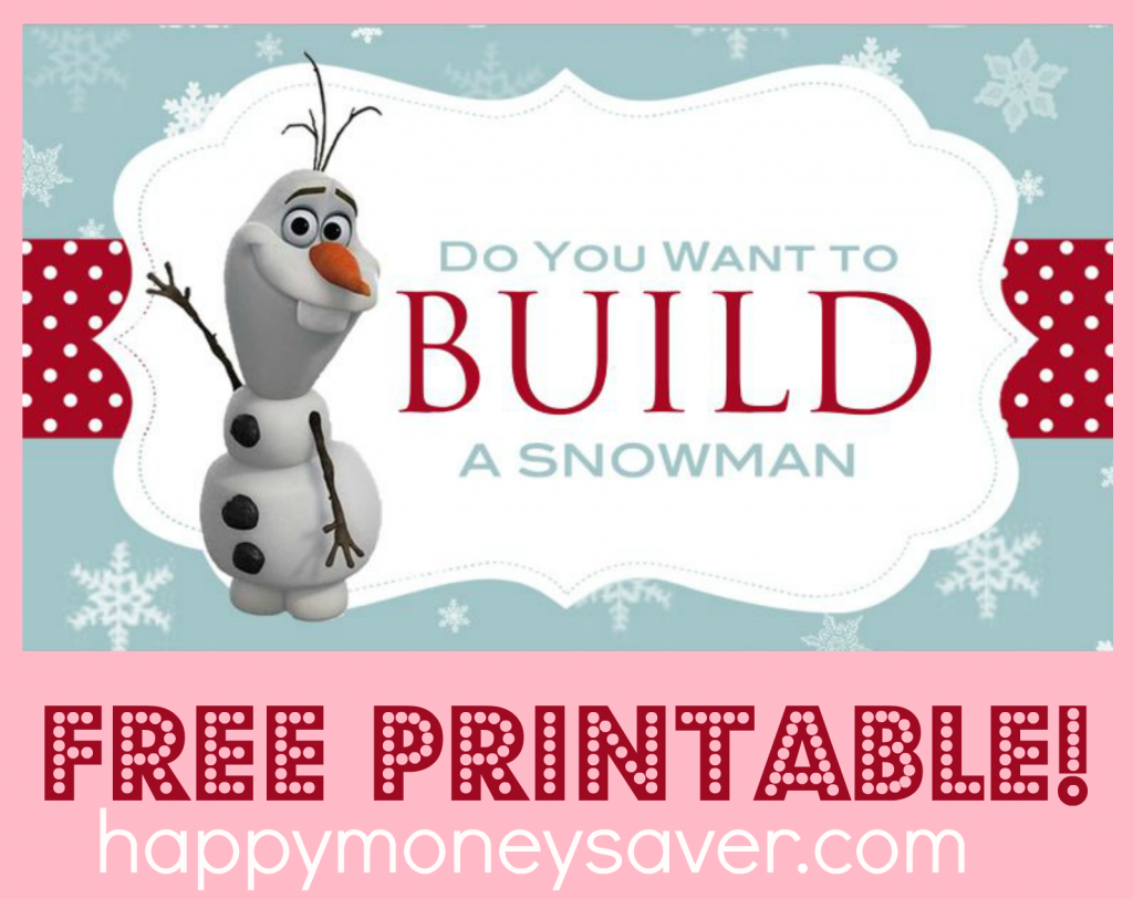 FREE build a snowman printable