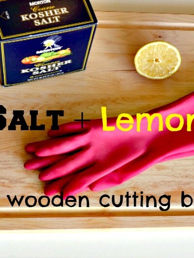 Clean your Wooden Cutting Boards with only salt and lemons! So easy!