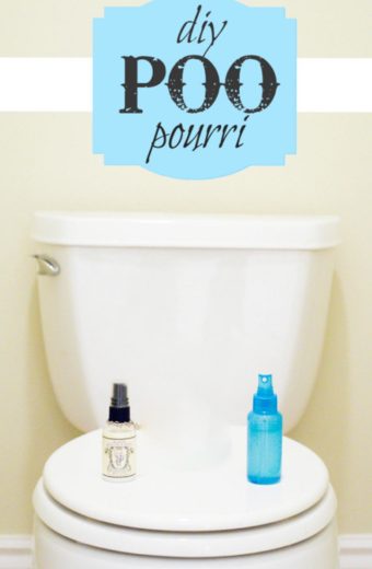toilet with pou pourri spray