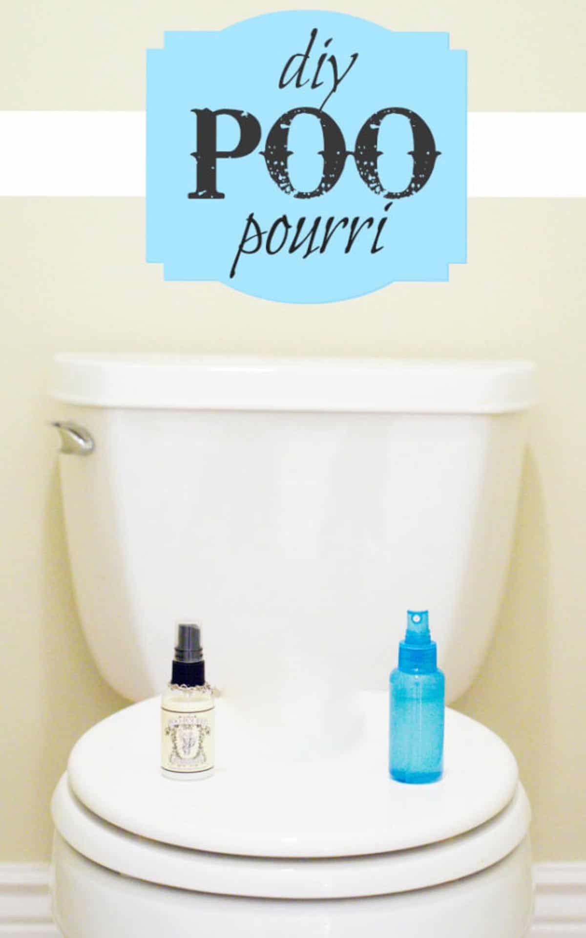 toilet with pou pourri spray 