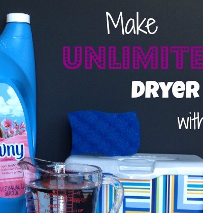 Unlimited dryer sheets with 4 ingredients and only $1.00!! So fast to make too!