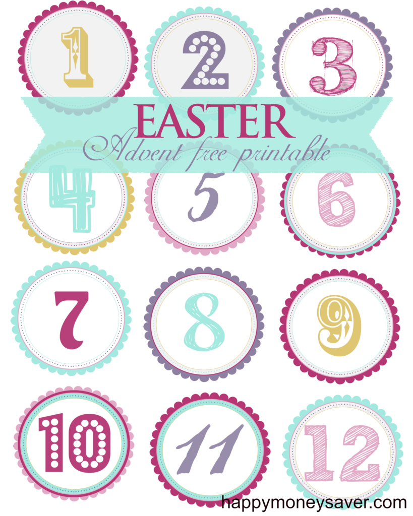 FREE Printable Easter Advent Calendar FREE Printable Easter Advent Calendar