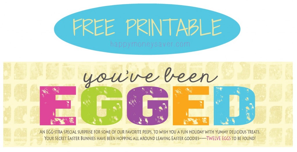 Use this "You've Been Egged" printable to do an Easter egg glow hunt. You won't regret it! #happythoughts #you'vebeenegged #easterglowhunt