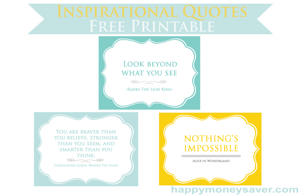 Inspirational quotes to give to someone you care about and make their day. (free printable included) #happythoughts