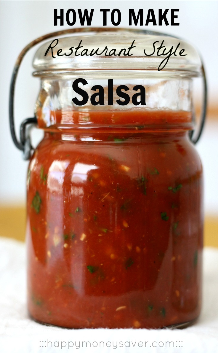 Quick and Easy Restaurant Style Salsa- Best Salsa Recipe out there! Uses a secret ingredient to make it taste like an authentic restaurant salsa. YUM! #salsa #recipes #cincodemayo 