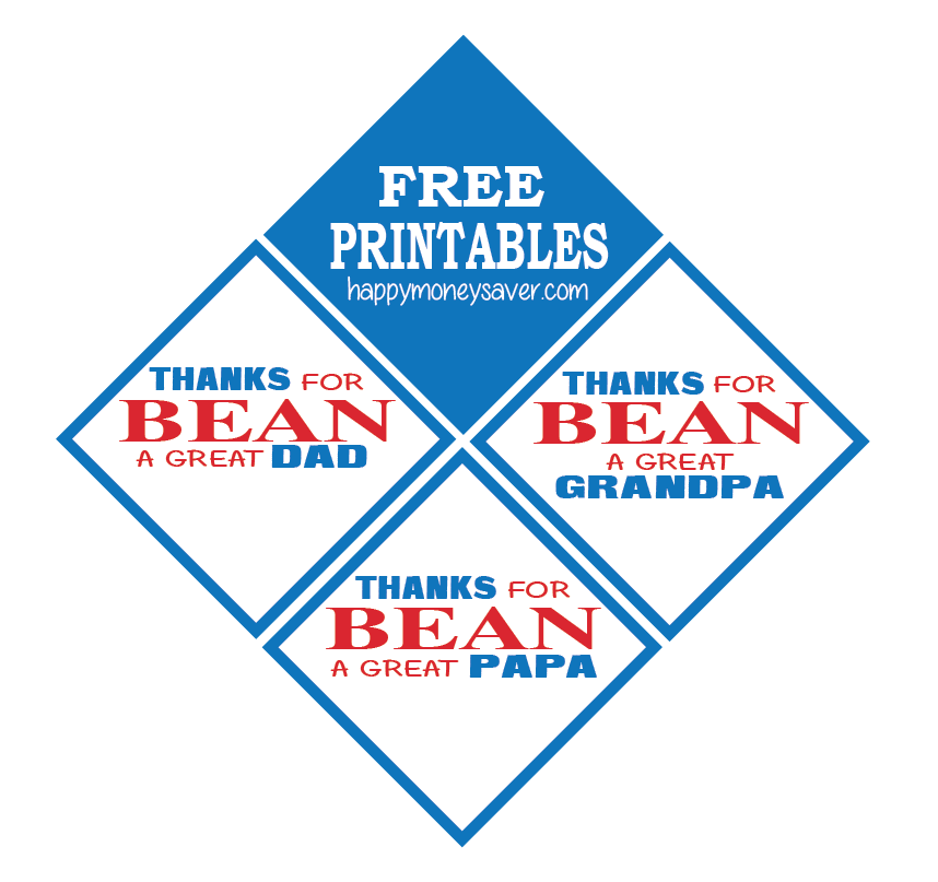 This father's day jelly behreean printable comes with three names to use! #happythoughts #fathersday #jellybeans