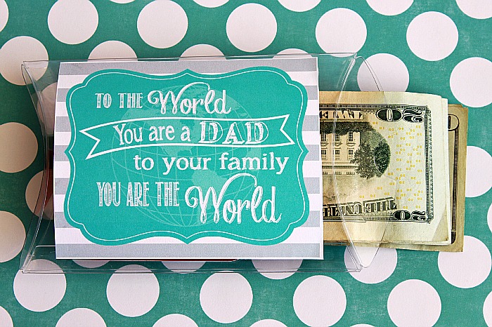 To the world you are a dad, to your family you are the world-Father's Day free printable #happymoneysaver #happythoughts
