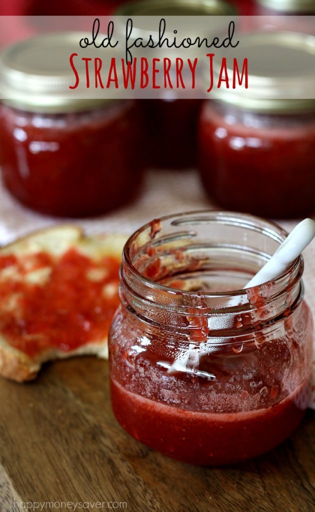 Dieses altmodische Erdbeermarmeladen-Rezept hat kein Pektin und schmeckt wie frische Erdbeeren. #vintage #recipes #strawberryjam