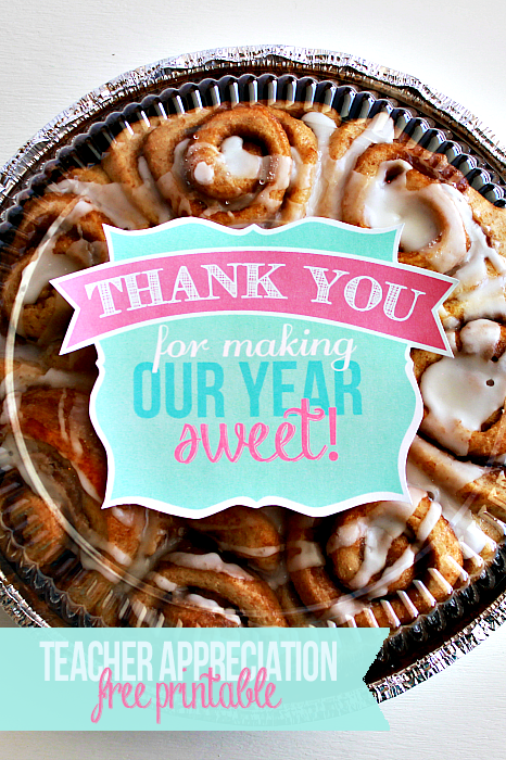 This is a great teacher appreiciation gift-thank you for making our year sweet! (free printable) #happymoneysaver #happythoughts
