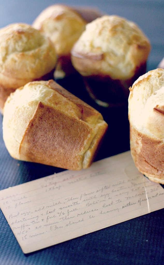 This vintage popovers recipe from a 1900's recipe box is the best popover recipe I have ever made. They're simple to make and turn out every time! 