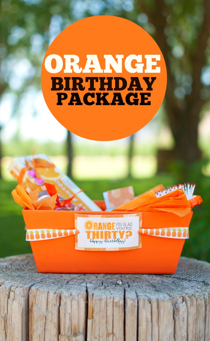  Orange  Birthday  Package Free Printables