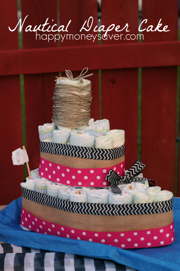 Nautical Diaper Cake created for a Nautical Baby Shower