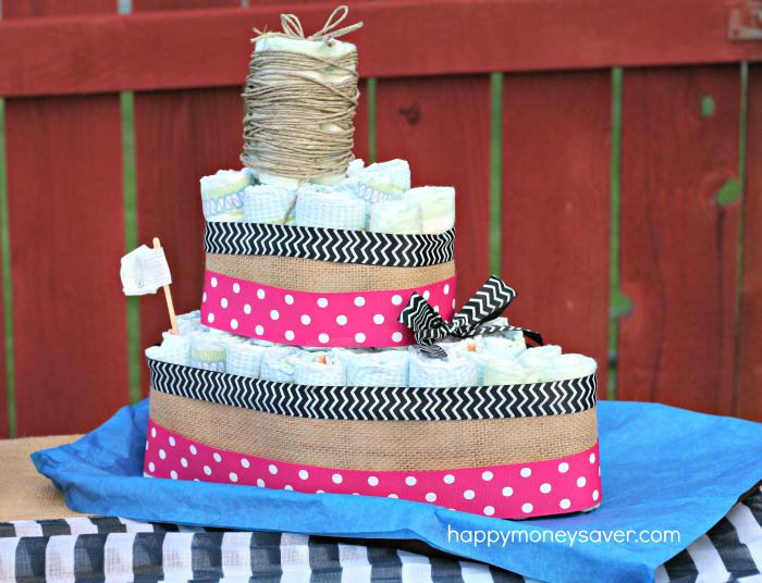 Sailboat Diaper Cake for a Nautical Baby Shower