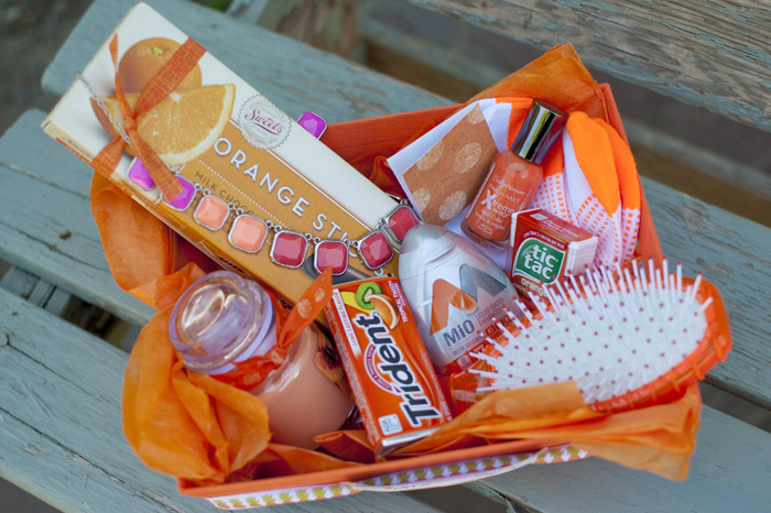 These are some goodies I used for this Orange Birthday Basket. #happythoughts #happybirthday #orange