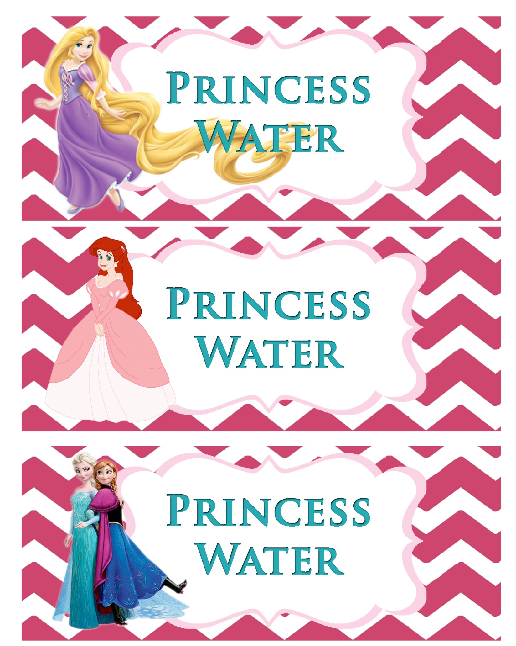 Disney Princess Printable Labels Frozen Name Tag Inspired Fashionable 