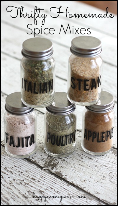Make cheap homemade spice mixes with ingredients in your house!  So easy and fast for instant dinners!