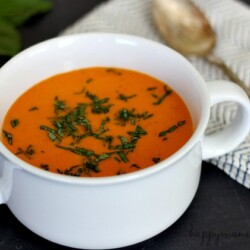 Enjoy the fresh taste of tomato soup in the dead of winter with this freezer friendly Garden Fresh Tomato Soup Recipe.