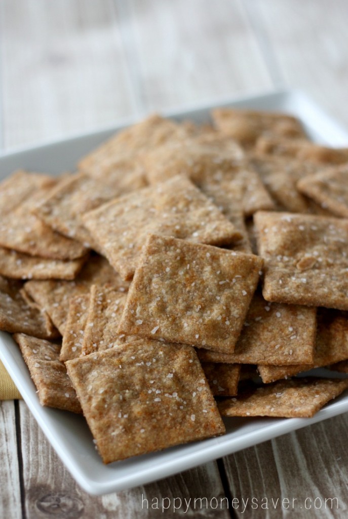 These Homemade Wheat Thin Crackers take about 10 minutes to make, taste better than store bought and are made with real ingredients that you can actually pronounce.