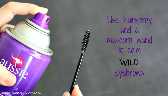 Get rid of your wild eyebrows by using hairspray and a mascara wand! So easy I am not sure why I haven't been doing it!