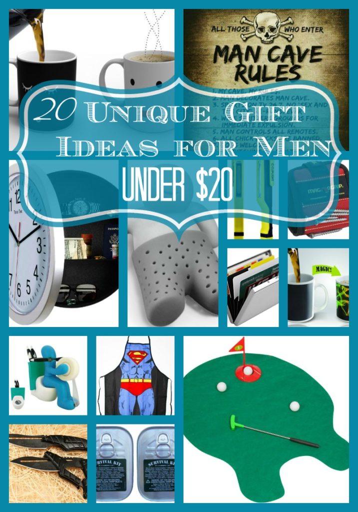 20 Unique Gift Ideas for Men under 20 each!