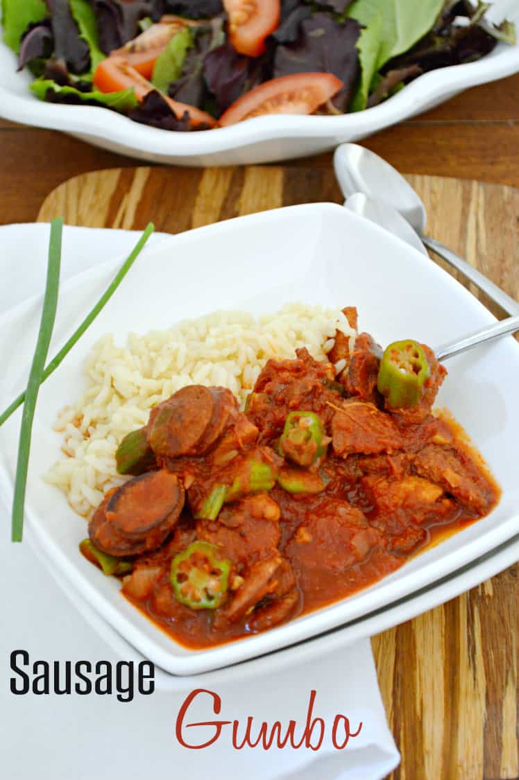 Easy CrockPot Sausage Gumbo Happy Money Saver